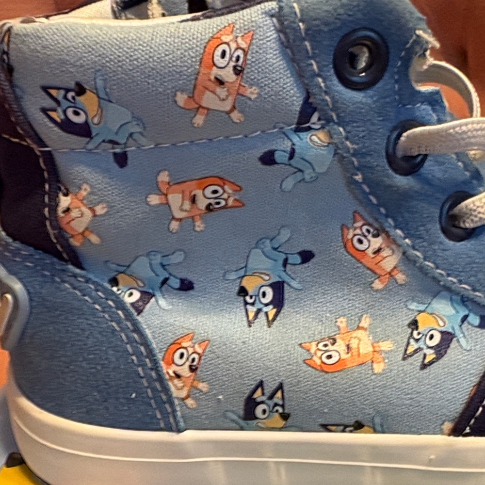 Lucy Kids High-Top Sneakers - Blue and White - Picture 4 of 5